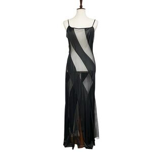 Frederick's of Hollywood Black Stripe Maxi Dress